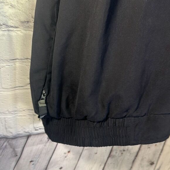 Vintage Nike Golf XL Sleeveless V Neck Pullover Windbreaker Vest Black Pockets - Picture 2 of 8